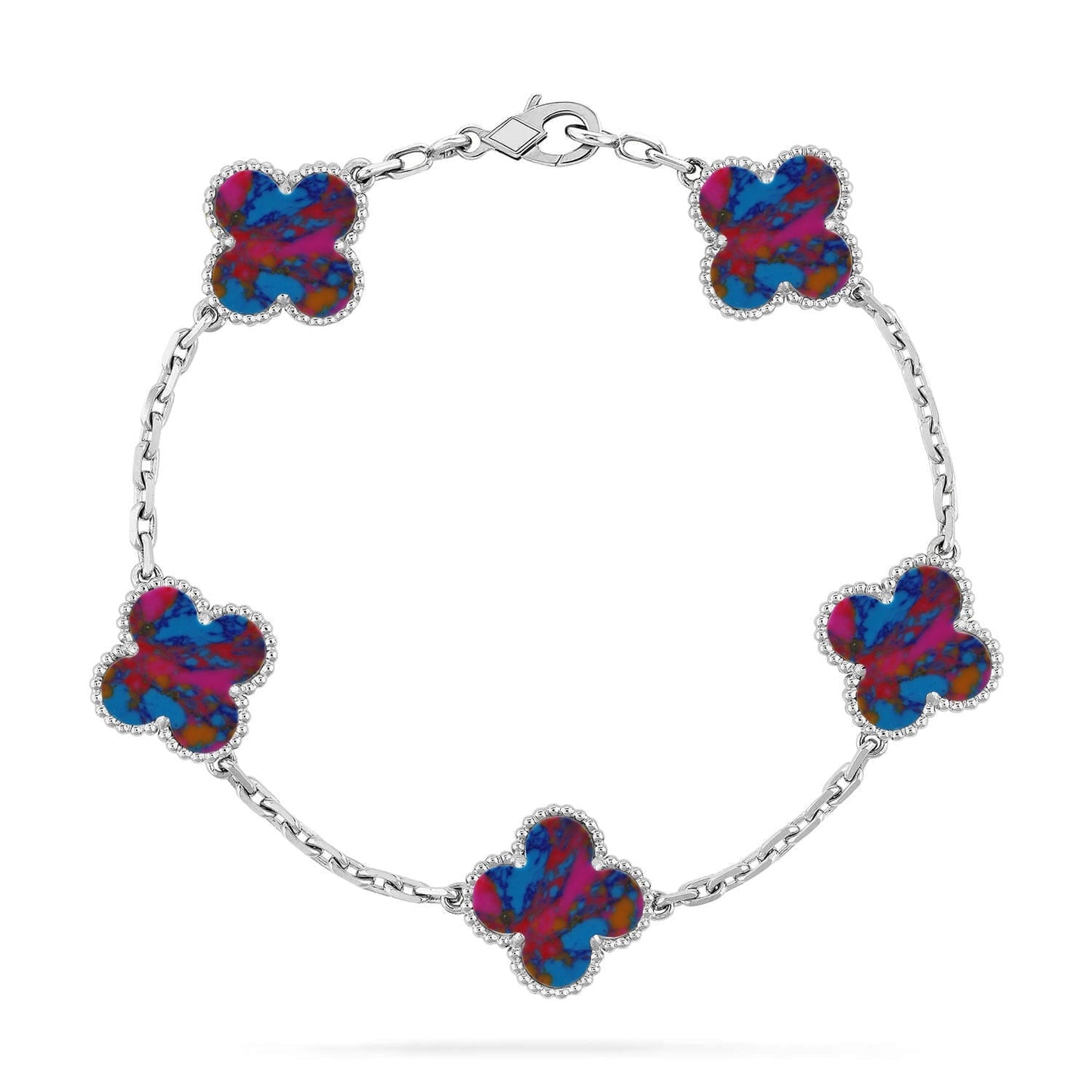 [Sparkle]GLÜCKKLEE-ARMBAND MIT 5 MOTIVEN - MULTI-EDELSTEIN-KOLLEKTION