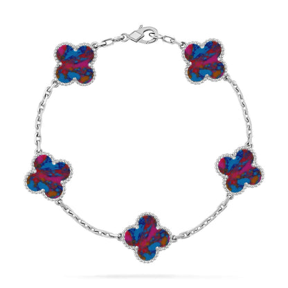 [Sparkle]GLÜCKKLEE-ARMBAND MIT 5 MOTIVEN - MULTI-EDELSTEIN-KOLLEKTION