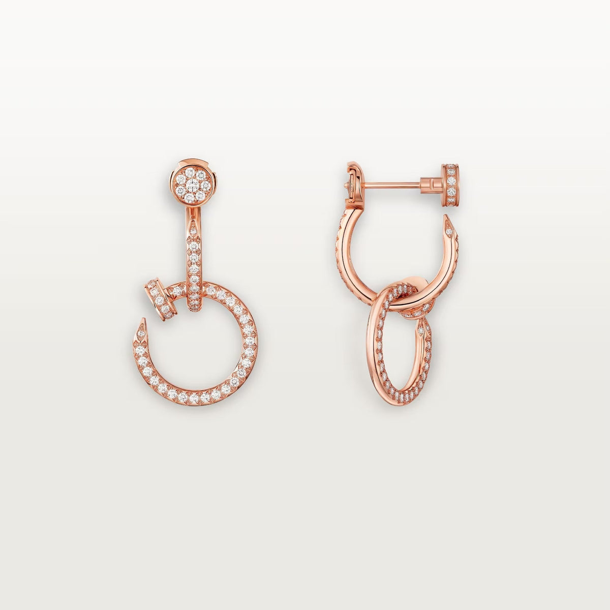 [sparkle Jewelery]JUSTE FULL DIAMOND DOUBLE EARRINGS