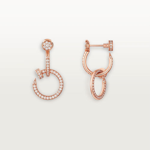[sparkle Jewelery]JUSTE FULL DIAMOND DOUBLE EARRINGS