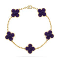 [sparkle Jewelry ]CLOVER 5 MOTIF PURPLE STRIPES BRACELET COLLECTION