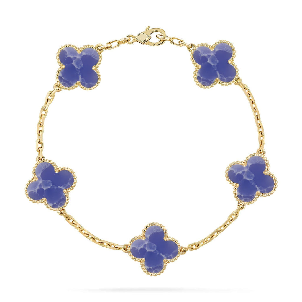[sparkle Jewelry ]CLOVER 5 MOTIF BLUE VEINS BRACELET COLLECTION