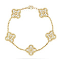 [sparkle Jewelry ] CLOVER 5 MOTIF FULL DIAMOND BRACELET COLLECTION