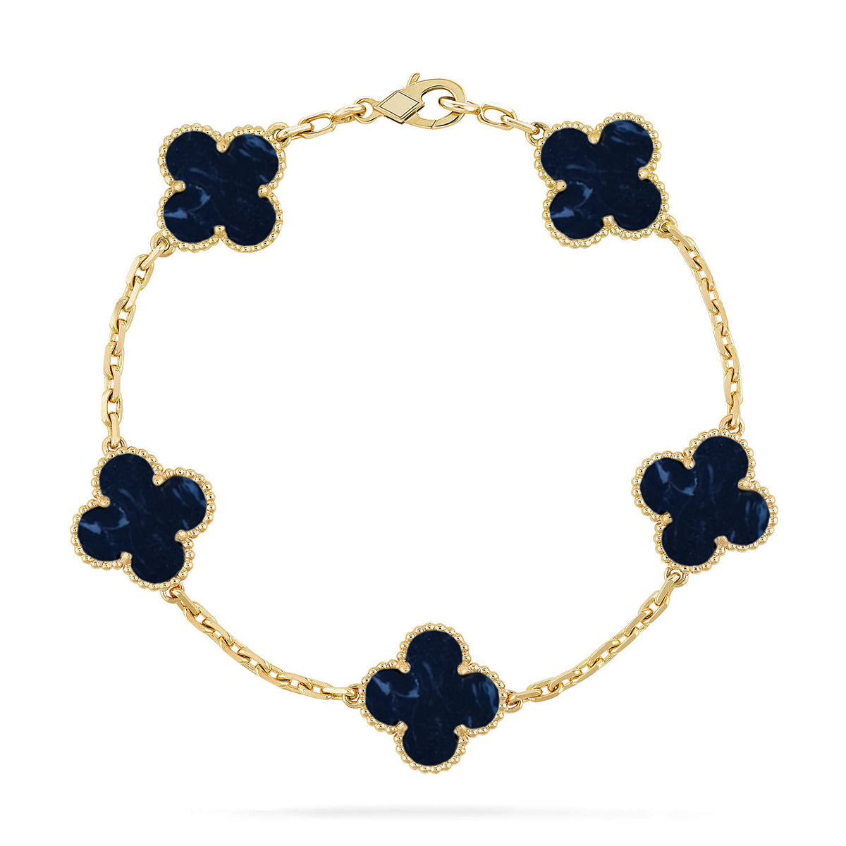 [sparkle Jewelry ]CLOVER 5 MOTIF PIETERSITE BRACELET COLLECTION