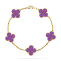 [sparkle Jewelry ] CLOVER 5 MOTIF VIOLET BRACELET COLLECTION