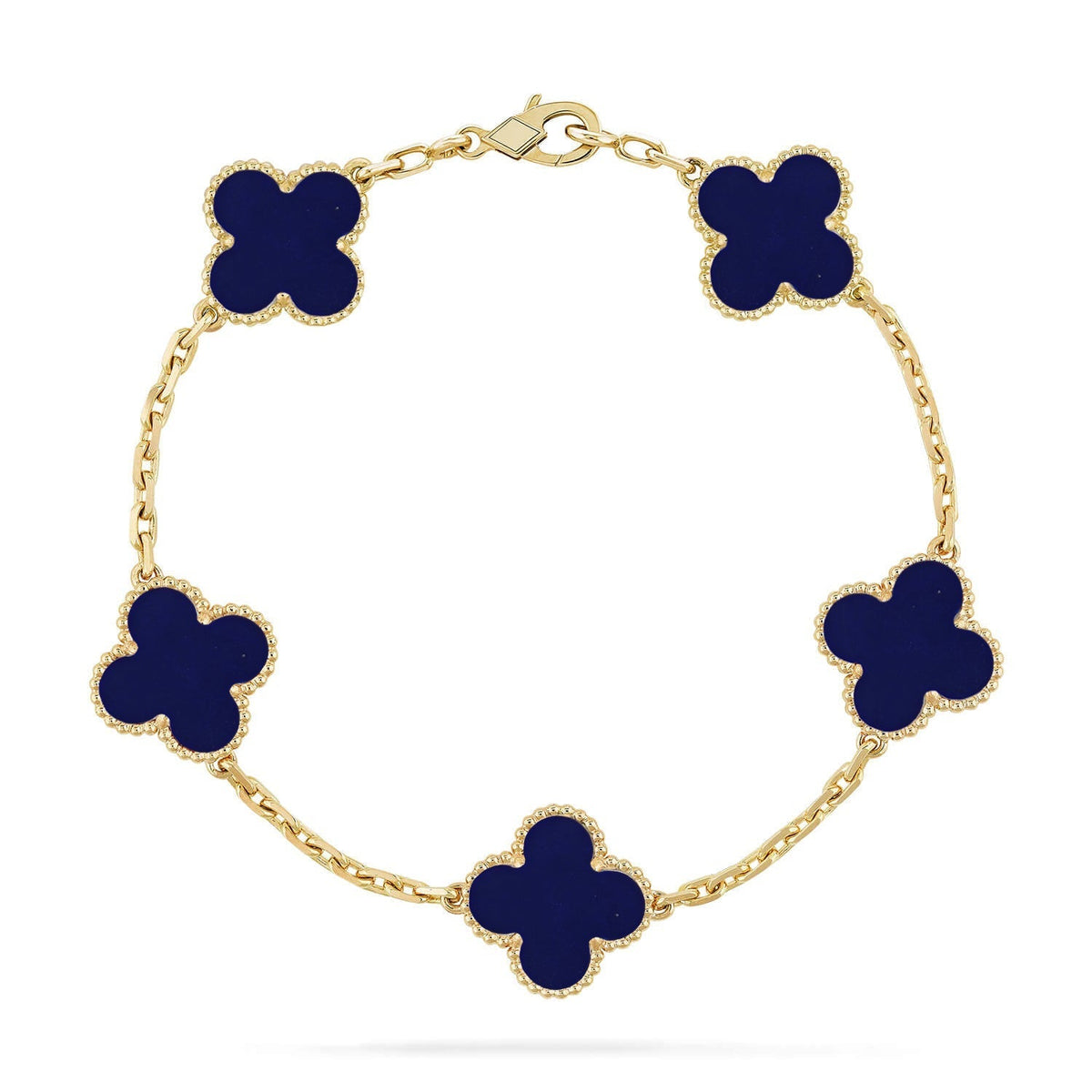 [sparkle Jewelry ]CLOVER 5 MOTIF LAPIS LAZULI BRACELET COLLECTION