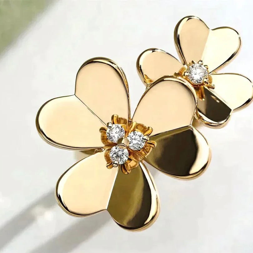 [sparkle Jewelry ]CLOVER COMOS GOLD DIAMOND RING
