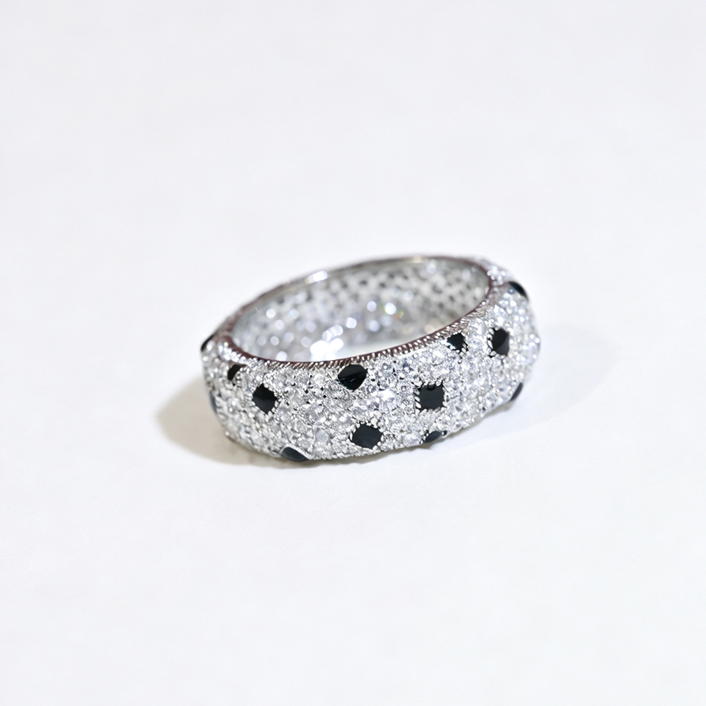 [sparkle Jewelery]PANTHERE SPOTTED FULL DIAMOND RING