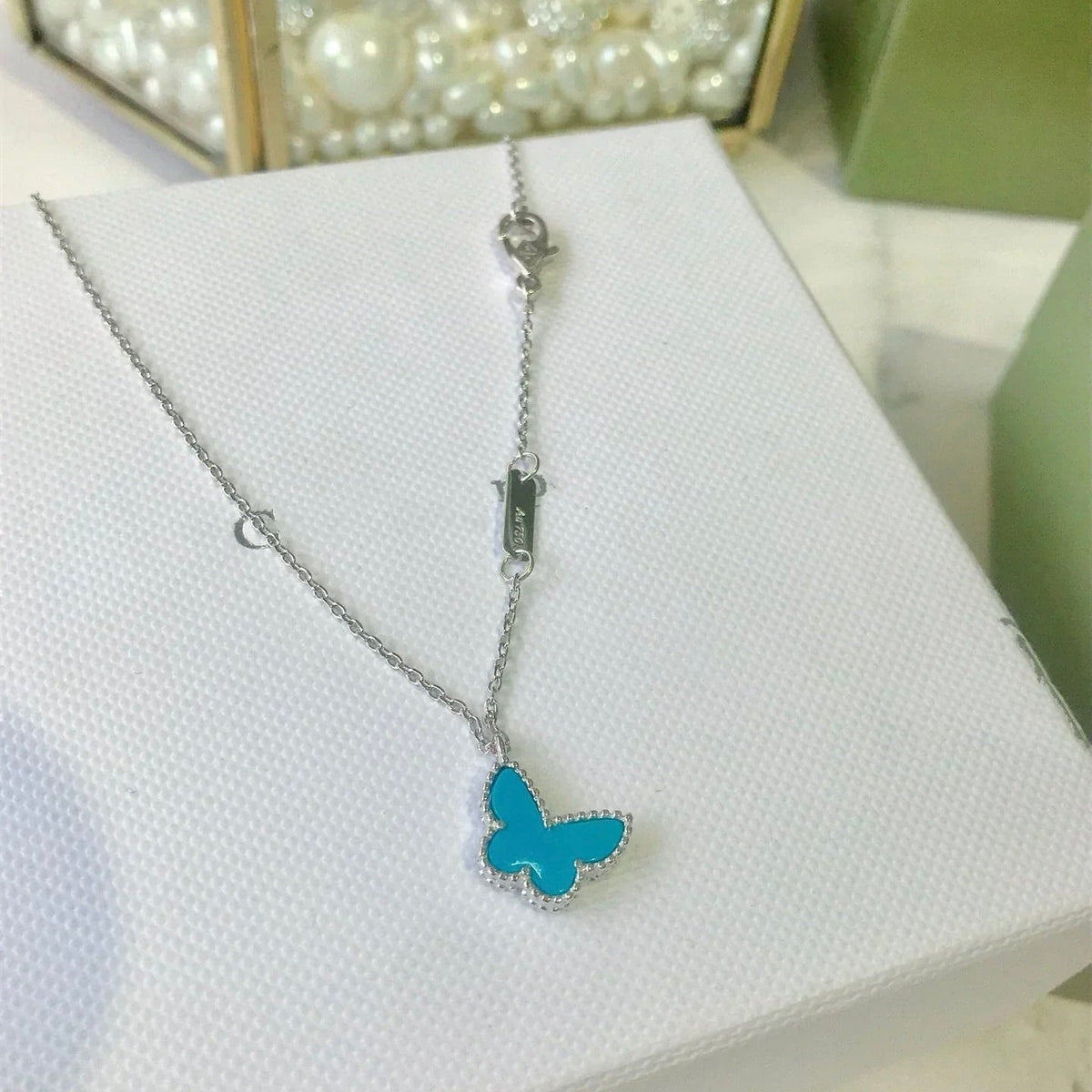 [sparkle Jewelry ]BUTTERFLY TURQUOISE BUTTERFLY BRACELET SILVER