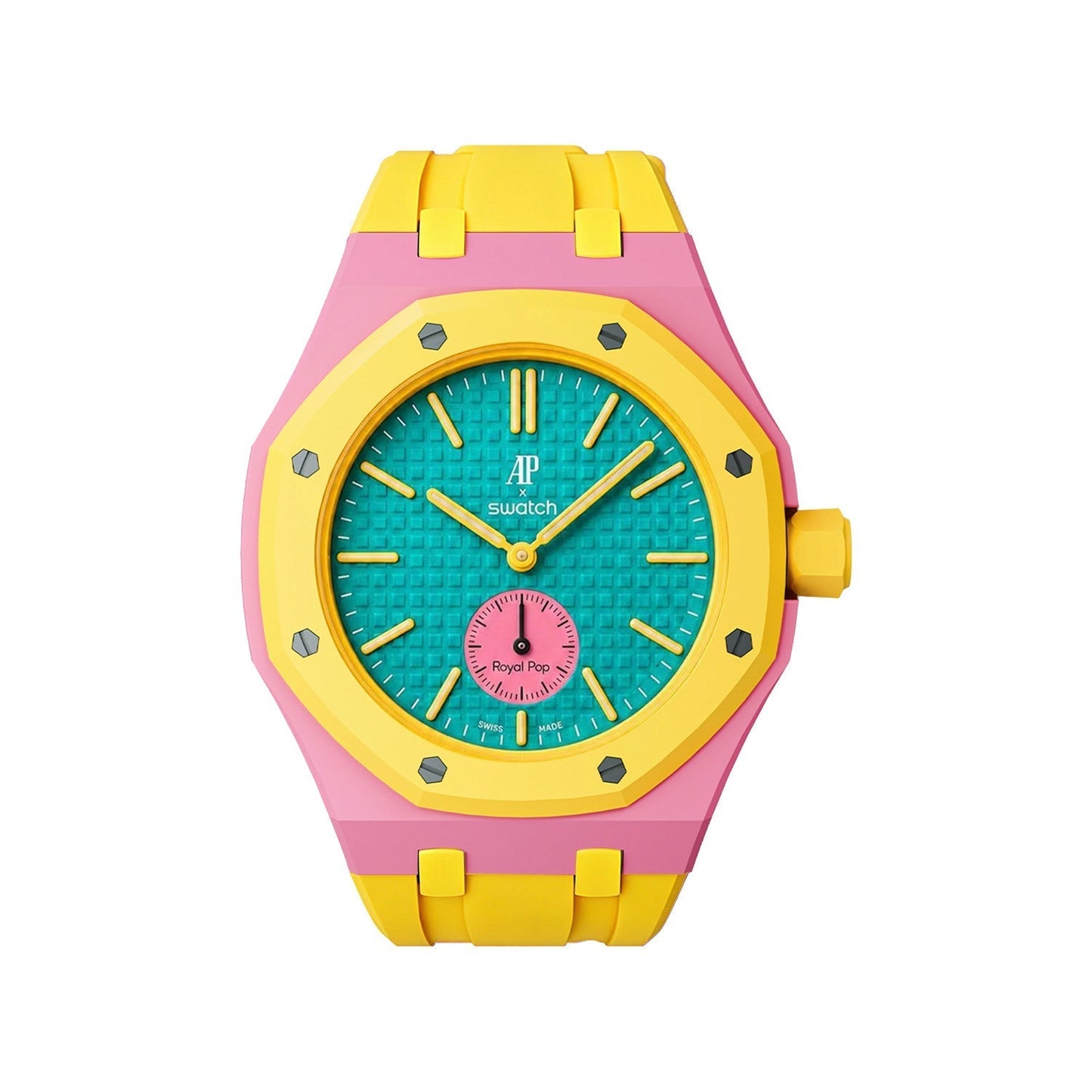 [Sparkle]Royal Oak Pop Exklusives Gehäuse aus Bioceramic & Silikonarmband Mix Color