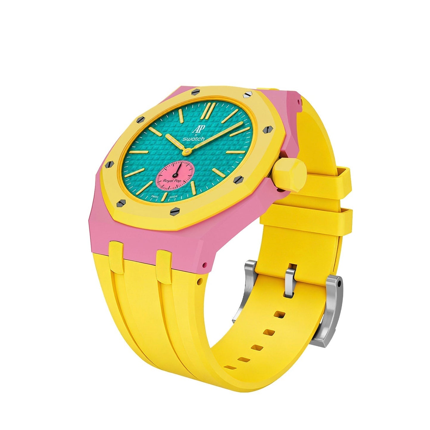 [Sparkle]Royal Oak Pop Exklusives Gehäuse aus Bioceramic & Silikonarmband Mix Color