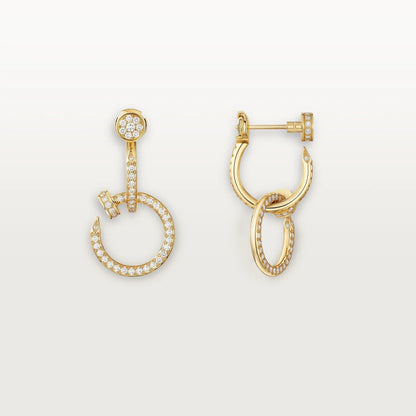[sparkle Jewelery]JUSTE FULL DIAMOND DOUBLE EARRINGS