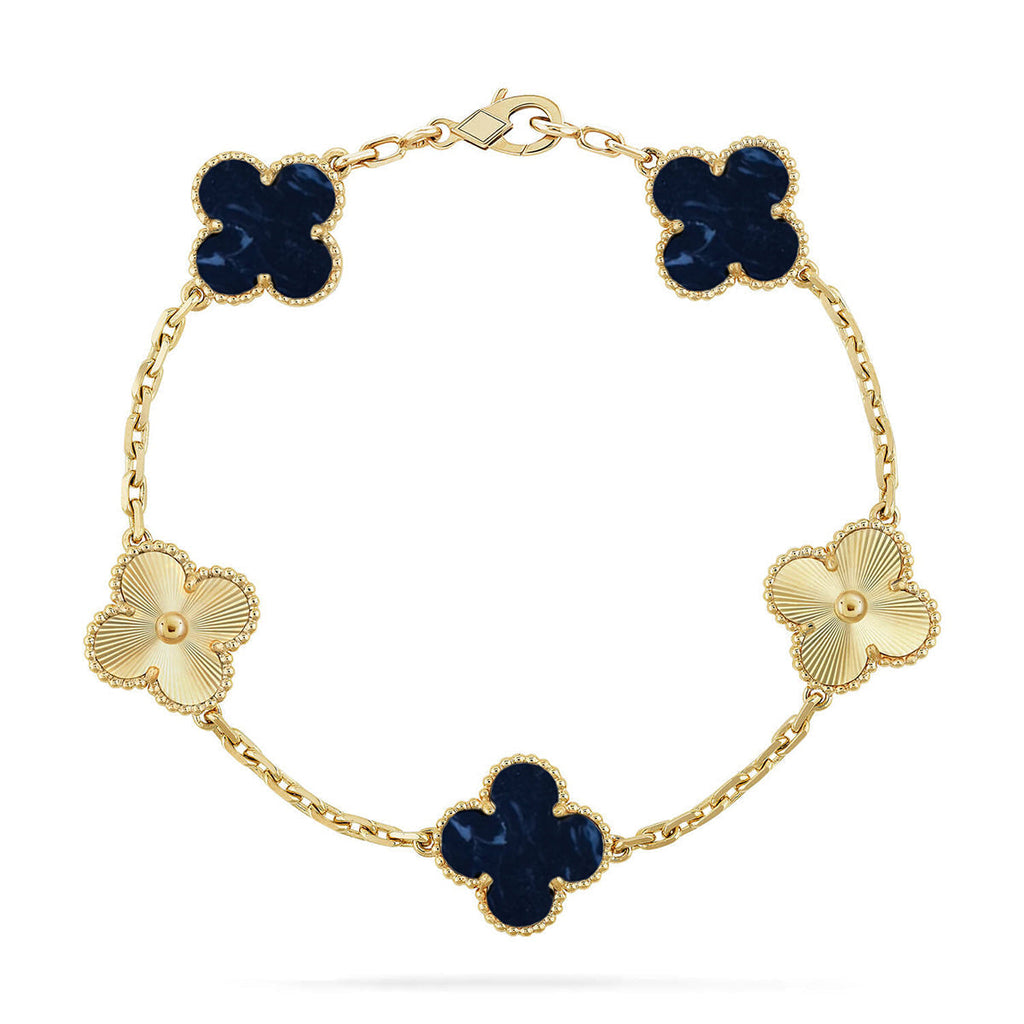 [sparkle Jewelry ]CLOVER 5 MOTIF PIETERSITE BRACELET COLLECTION