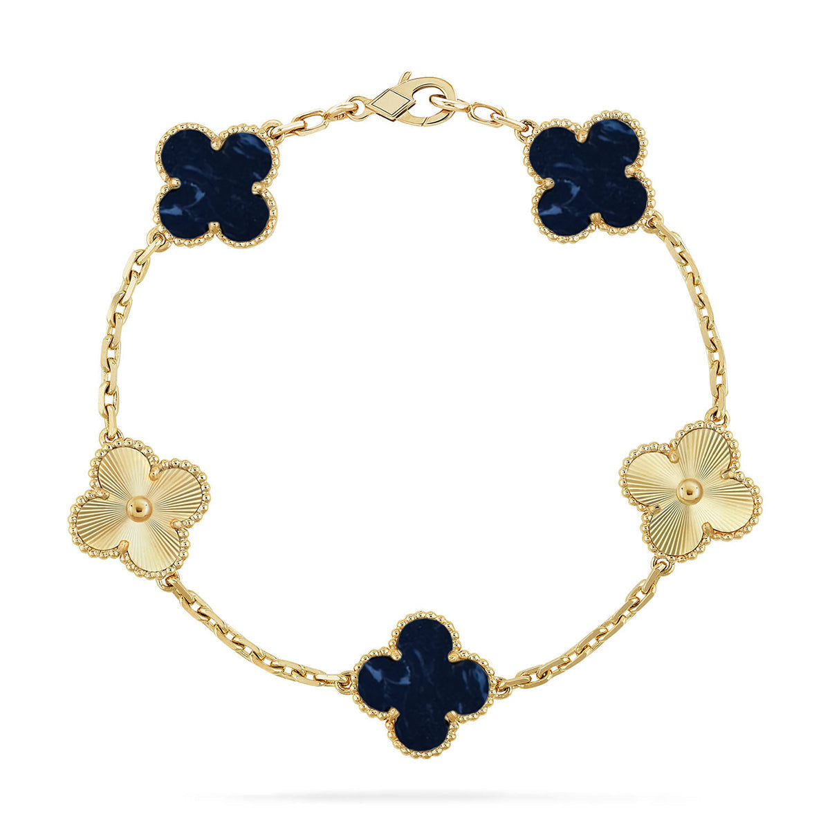 [sparkle Jewelry ]CLOVER 5 MOTIF PIETERSITE BRACELET COLLECTION