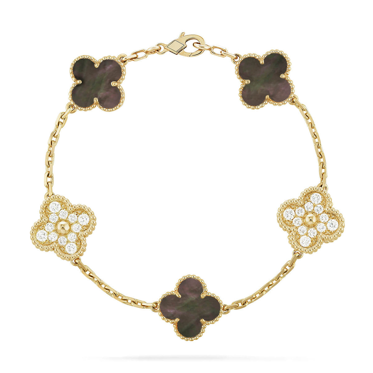 [sparkle Jewelry ] CLOVER 5 MOTIF GRAY MOP BRACELET COLLECTION