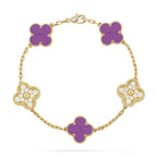 [sparkle Jewelry ] CLOVER 5 MOTIF VIOLET BRACELET COLLECTION