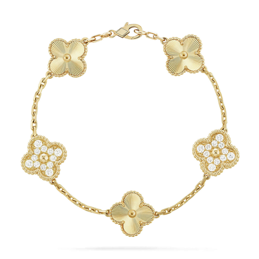 [sparkle Jewelry ] CLOVER 5 MOTIF LASER BRACELET COLLECTION
