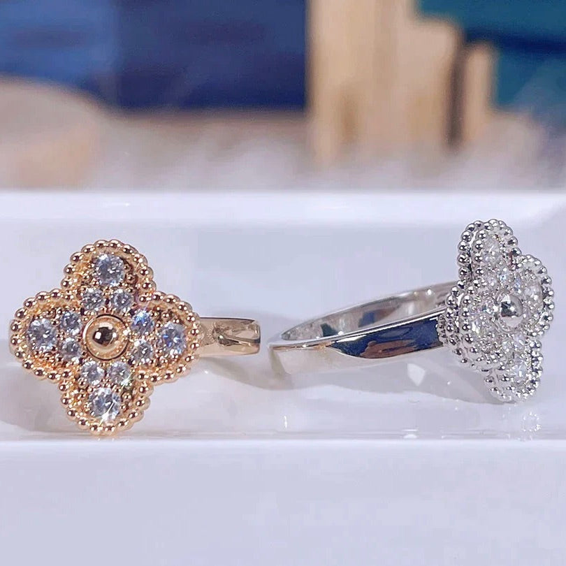 [sparkle Jewelry ]CLOVER DIAMOND RING