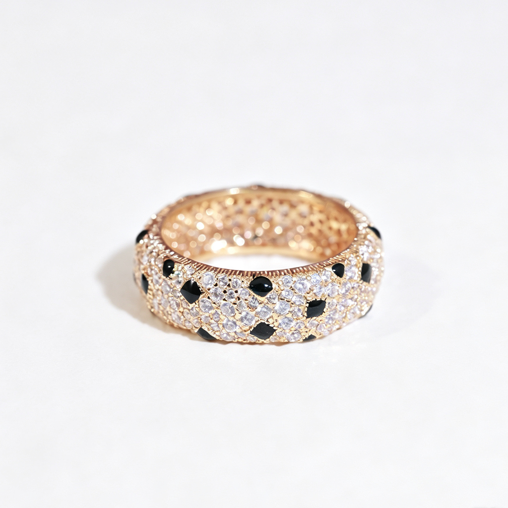 [sparkle Jewelery]PANTHERE SPOTTED FULL DIAMOND RING