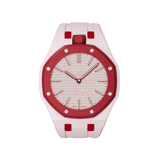 [Sparkle]OAK POP EXKLUSIVES ROSA-ROTES SILIKONARMBAND