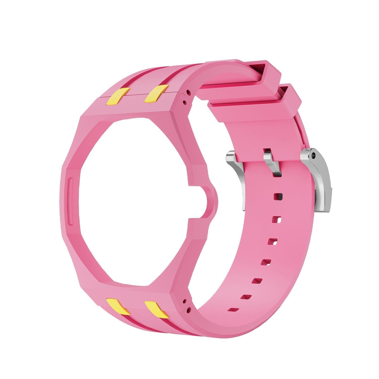 [Sparkle]OAK POP EXCLUSIVE PINK AND YELLOW SILICONE STRAP