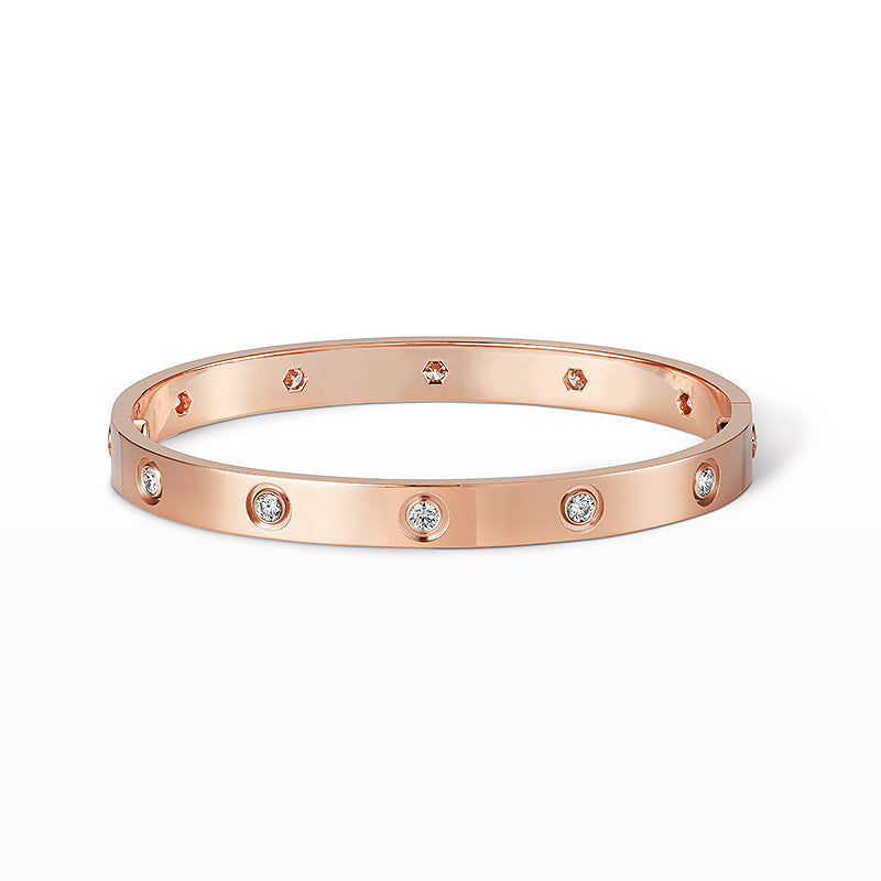 [Sparkle]KLASSISCHER 6.1MM LOVE ARMREIF - 10-DIAMANTEN