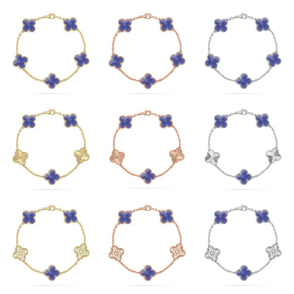 [sparkle Jewelry ]CLOVER 5 MOTIF BLUE VEINS BRACELET COLLECTION