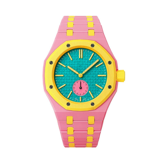[Sparkle]OAK POP EXCLUSIVE ROSA UND GELBES BIOCERAMIC-ARMBAND