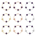 [sparkle Jewelry ]CLOVER 5 MOTIF COLOR GEMSTONES BRACELET COLLECTION