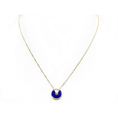 [sparkle Jewelry]AMULETTE ROSE GOLD AGATE NECKLACE
