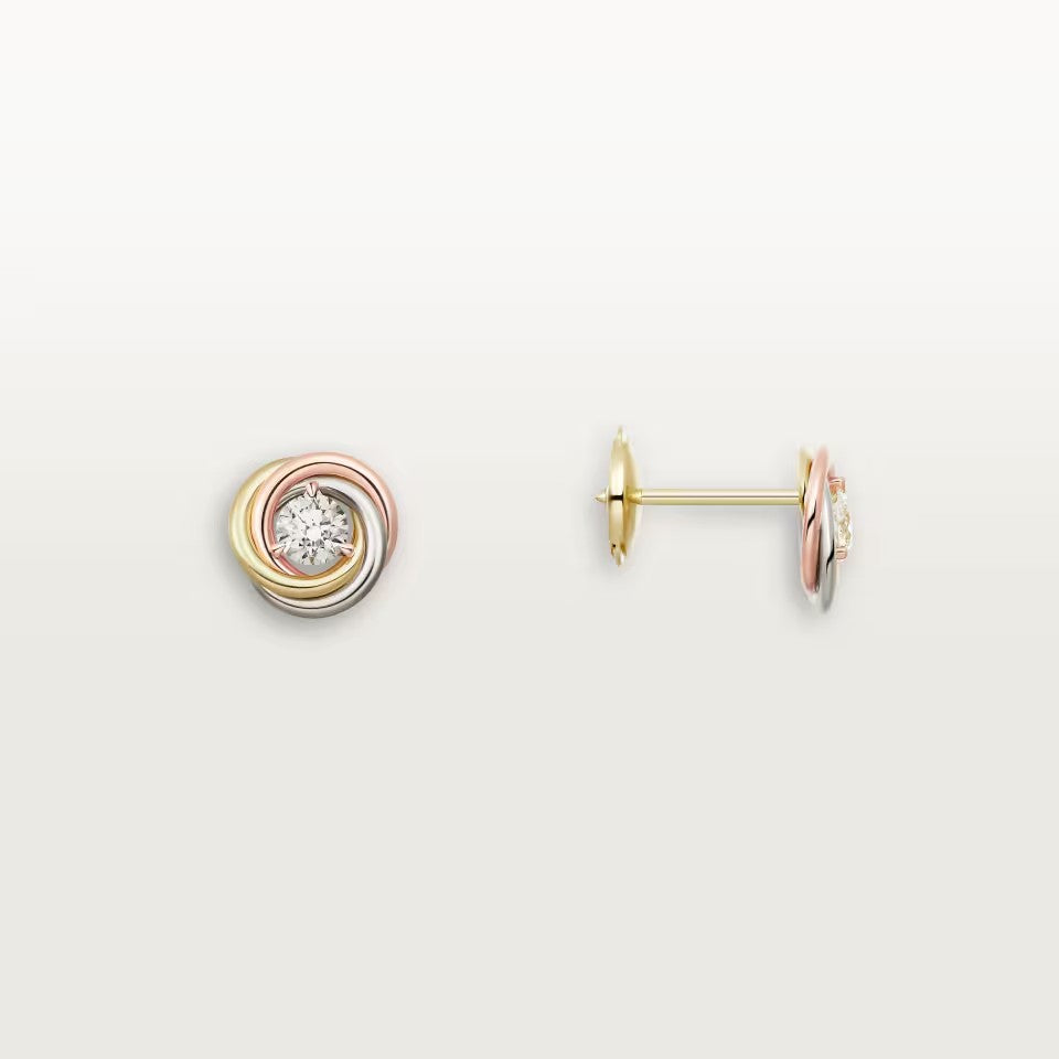 [sparkle Jewelery]TRINITY STUD DIAMOND EARRINGS