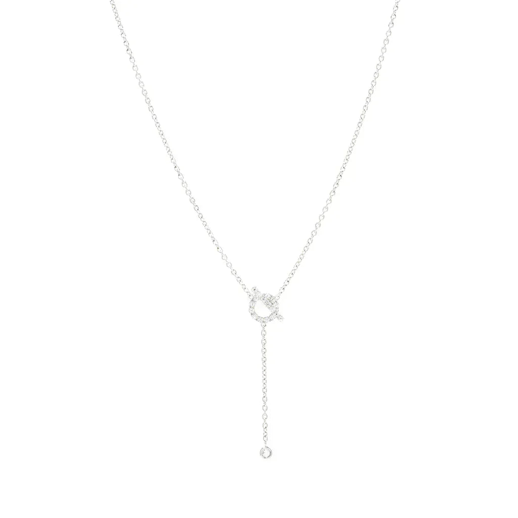 [sparkle Jewelry ]FINESSE SILVER DIAMOND NECKLACE