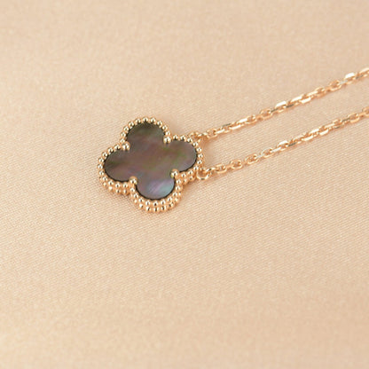 [sparkle Jewelry ]CLOVER 15MM  GRAY MOTHER OF PEARL NECKLACE
