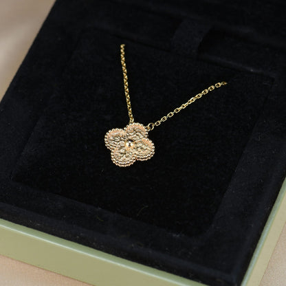 [sparkle Jewelry ]CLOVER 15MM  BRONZING NECKLACE
