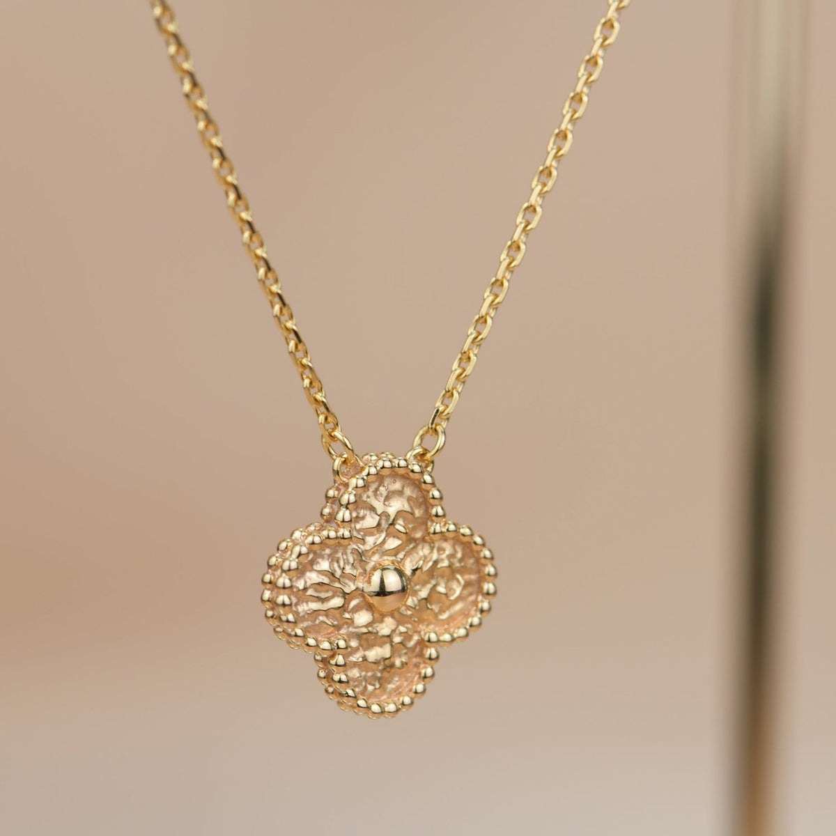 [sparkle Jewelry ]CLOVER 15MM  BRONZING NECKLACE