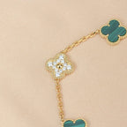 [sparkle Jewelry ] CLOVER 5 MOTIF MALACHITE BRACELET COLLECTION