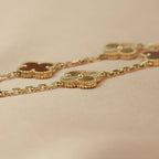 [sparkle Jewelry ] CLOVER 5 MOTIF RED CORNELIAN BRACELET COLLECTION