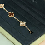 [sparkle Jewelry ] CLOVER 5 MOTIF RED CORNELIAN BRACELET COLLECTION