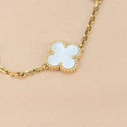 [sparkle Jewelry ]CLOVER WHITE PEARL MOP 5 MOTIF BRACELET COLLECTION