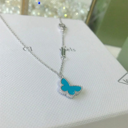 [sparkle Jewelry ]BUTTERFLY TURQUOISE BUTTERFLY BRACELET SILVER