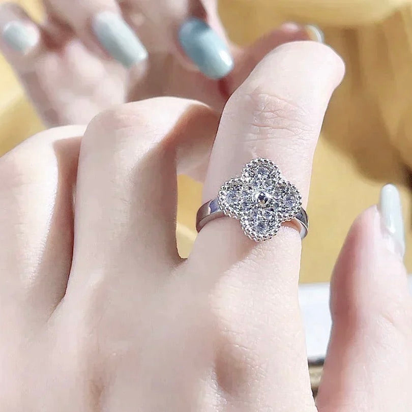 [sparkle Jewelry ]CLOVER DIAMOND RING