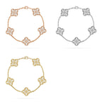 [sparkle Jewelry ] CLOVER 5 MOTIF FULL DIAMOND BRACELET COLLECTION