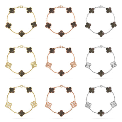 [sparkle Jewelry ] CLOVER 5 MOTIF GRAY MOP BRACELET COLLECTION