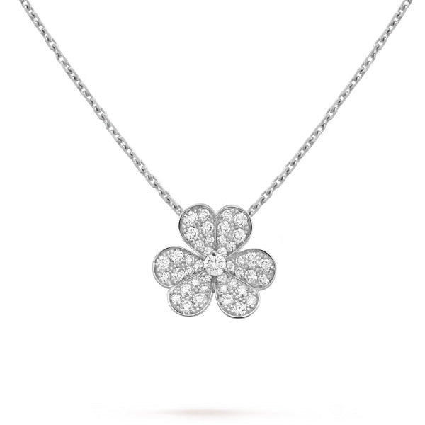 [sparkle Jewelry ]CLOVER DIAMOND NECKLACE SILVER