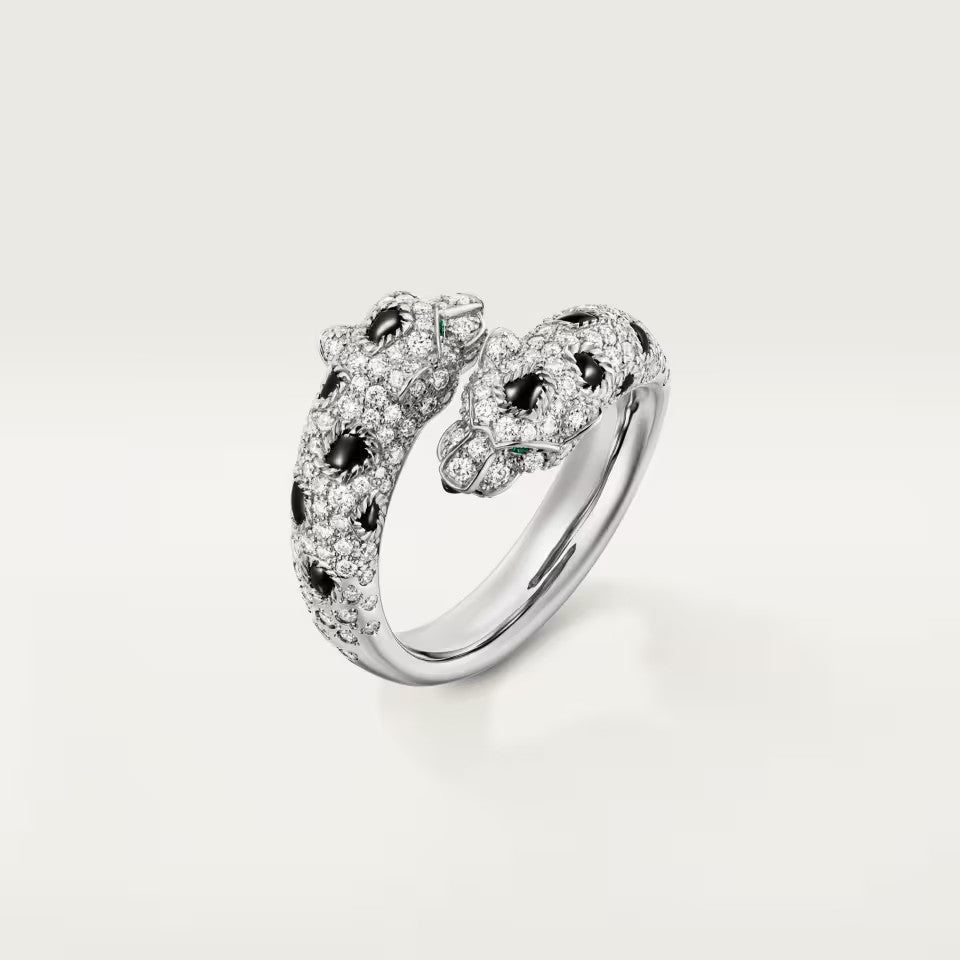 [sparkle Jewelery]PANTHERE DOUBLE HEADED FULL DIAMOND  RING