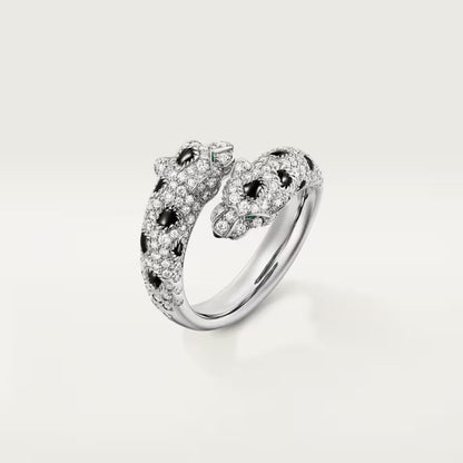 [sparkle Jewelery]PANTHERE DOUBLE HEADED FULL DIAMOND  RING