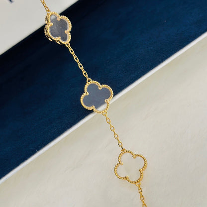 [sparkle Jewelry ]CLOVER 5 MOTIF ROCK CRYSTAL BRACELET