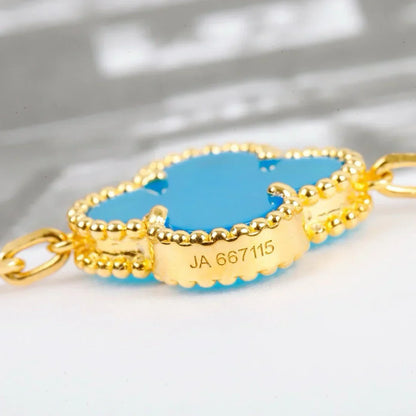 [sparkle Jewelry ] CLOVER 5 MOTIF TURQUOISE BRACELET COLLECTION