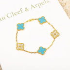 [sparkle Jewelry ] CLOVER 5 MOTIF TURQUOISE BRACELET COLLECTION