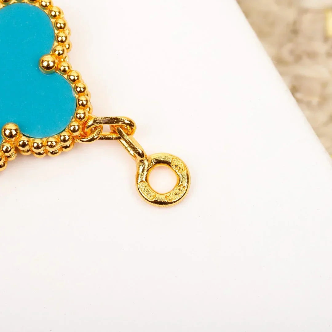[sparkle Jewelry ] CLOVER 5 MOTIF TURQUOISE BRACELET COLLECTION